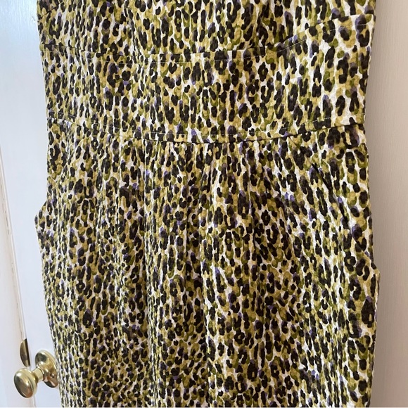 J. Crew Fabiola Green Leopard Print Dress - Picture 8 of 16